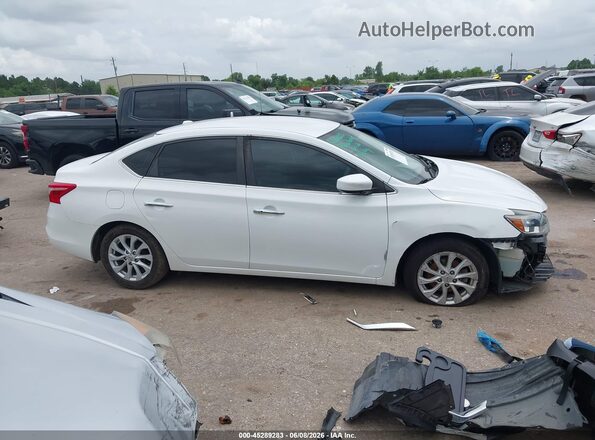 3N1AB7AP6KL614627 2019 NISSAN SENTRA Белый Вид щитка приборов
