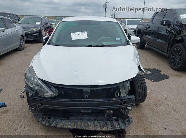 3N1AB7AP6KL614627 2019 NISSAN SENTRA Белый Вид панели приборов