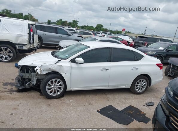 3N1AB7AP6KL614627 2019 NISSAN SENTRA Белый Вид задней части салона