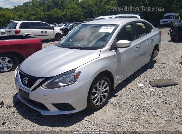 3N1AB7AP6KY252334 2019 NISSAN SENTRA Silver წინა მარცხენა ხედი სამი მეოთხედიდან
