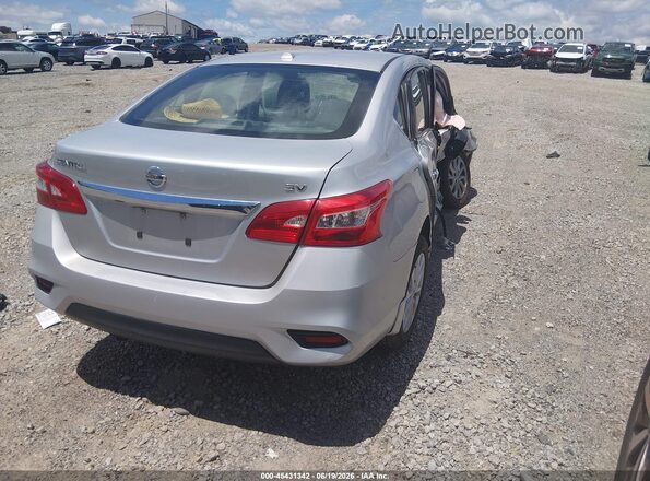 3N1AB7AP6KY252334 2019 NISSAN SENTRA Silver უკანა მარჯვენა