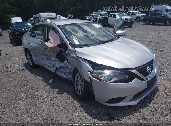 3N1AB7AP6KY252334 2019 NISSAN SENTRA Silver წინა ხედი