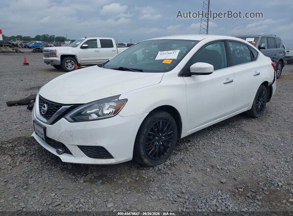 3N1AB7AP6KY267724 2019 NISSAN SENTRA White წინა მარცხენა ხედი სამი მეოთხედიდან