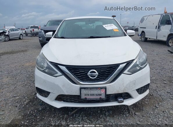 3N1AB7AP6KY267724 2019 NISSAN SENTRA White ხელსაწყოთა პანელის ხედი