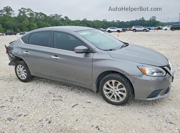 3N1AB7AP6KY269327 2019 NISSAN SENTRA Серый Передняя правая четверть