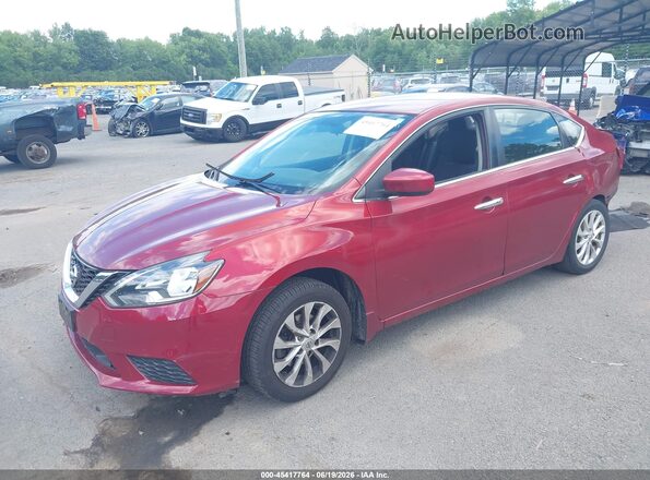 3N1AB7AP6KY285091 2019 NISSAN SENTRA Красный Передняя левая четверть
