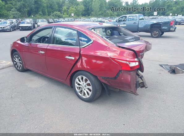 3N1AB7AP6KY285091 2019 NISSAN SENTRA Красный Задняя левая четверть