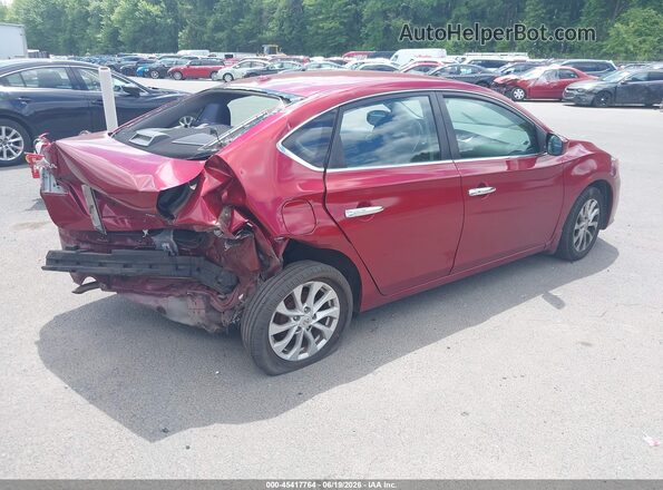 3N1AB7AP6KY285091 2019 NISSAN SENTRA Красный Задняя правая четверть