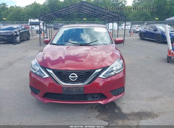 3N1AB7AP6KY285091 2019 NISSAN SENTRA Красный Вид задней части салона
