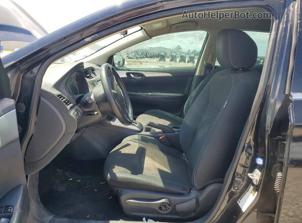 3N1AB7AP6KY296253 2019 NISSAN SENTRA Black Widok wnętrza z przodu