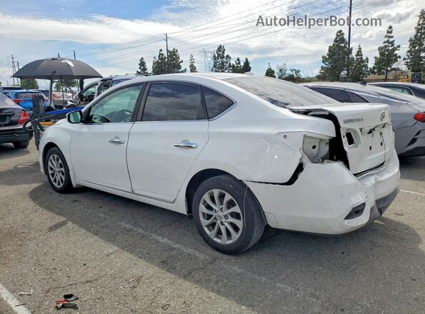 3N1AB7AP6KY323290 2019 NISSAN SENTRA White Trasero izquierdo