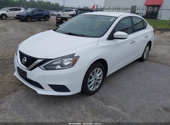 3N1AB7AP6KY353468 2019 NISSAN SENTRA White Передня ліва чверть