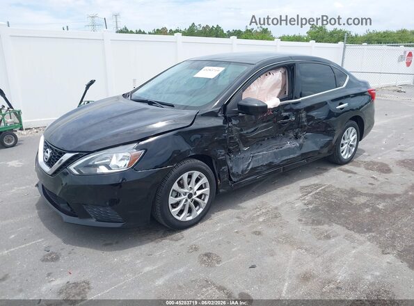 3N1AB7AP6KY356838 2019 NISSAN SENTRA Black Przód lewy
