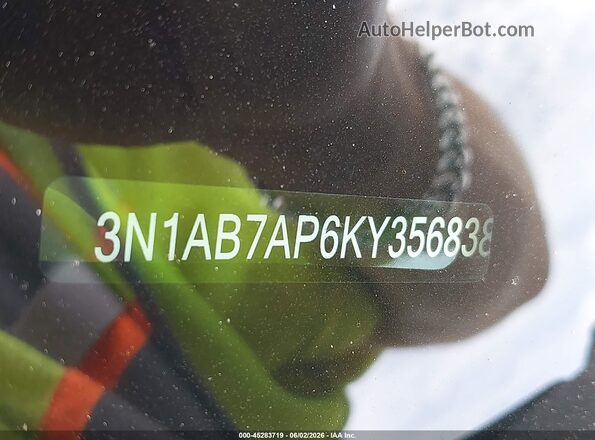3N1AB7AP6KY356838 2019 NISSAN SENTRA Black Widok komory silnika