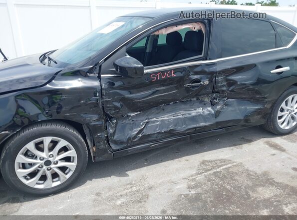 3N1AB7AP6KY356838 2019 NISSAN SENTRA Black Widok z przodu
