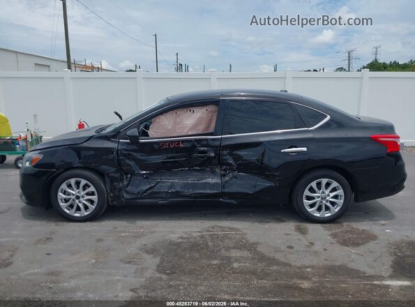 3N1AB7AP6KY356838 2019 NISSAN SENTRA Black Widok wnętrza 360 stopni