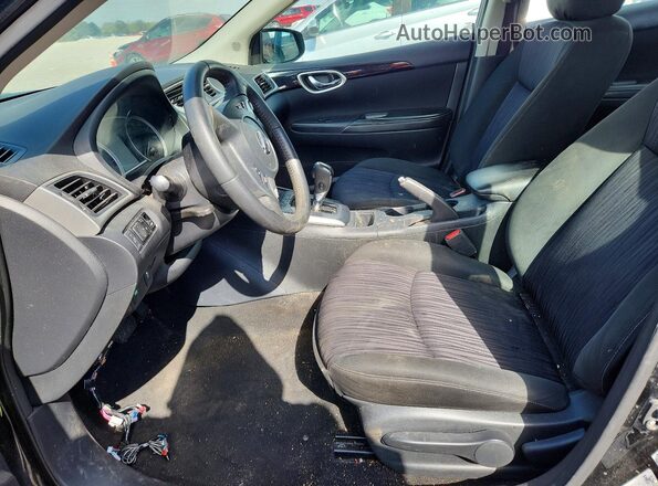 3N1AB7AP6KY364471 2019 NISSAN SENTRA Black Widok wnętrza z przodu