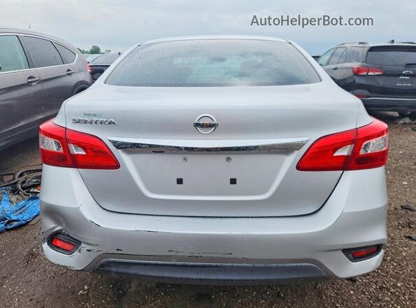 3N1AB7AP6KY382162 2019 NISSAN SENTRA Silver უკანა ხედი