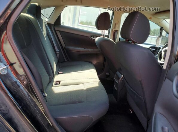 3N1AB7AP7GY320633 2016 NISSAN SENTRA Black უკანა სავარძლების ხედი