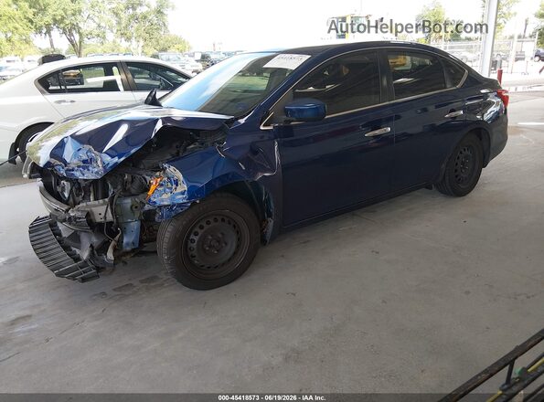 3N1AB7AP7HL714678 2017 NISSAN SENTRA Blue Vista tres cuartos delantera izquierda