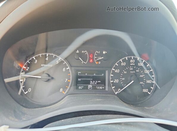 3N1AB7AP7HY347963 2017 NISSAN SENTRA Silver Вид щитка приладів
