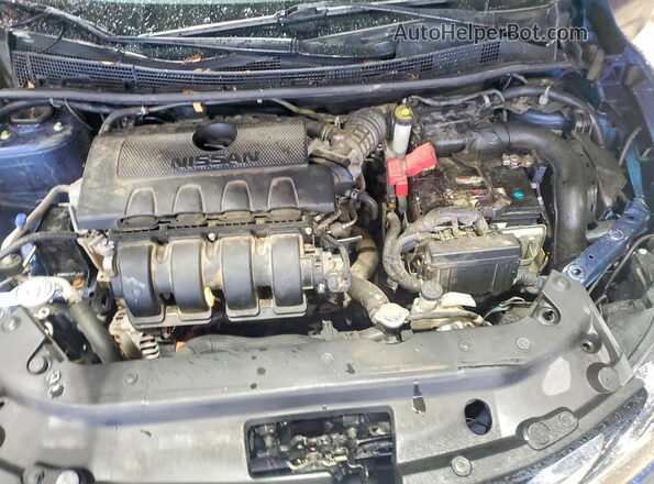 3N1AB7AP7HY356291 2017 NISSAN SENTRA Blue უკანა სალონის ხედი