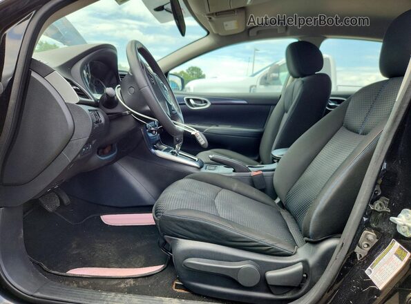 3N1AB7AP7HY406932 2017 NISSAN SENTRA Black წინა სალონის ხედი
