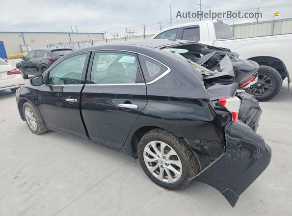 3N1AB7AP7JL635355 2018 NISSAN SENTRA Black Trasero izquierdo