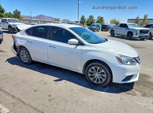 3N1AB7AP7JL635582 2018 NISSAN SENTRA Белый Передняя правая четверть