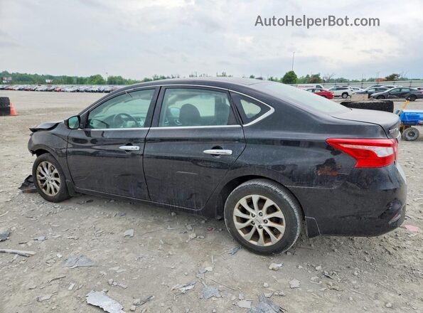 3N1AB7AP7JL635937 2018 NISSAN SENTRA Черный Задняя левая четверть