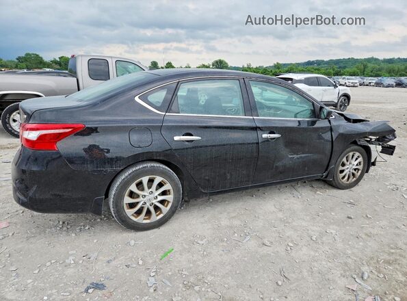 3N1AB7AP7JL635937 2018 NISSAN SENTRA Черный Задняя правая четверть