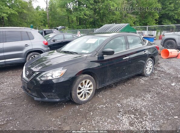 3N1AB7AP7JL637171 2018 NISSAN SENTRA Black Առջևի ձախ երեք քառորդ տեսարան