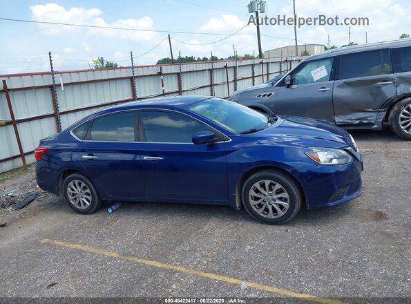 3N1AB7AP7JL639874 2018 NISSAN SENTRA Blue Вид щитка приладів