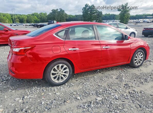 3N1AB7AP7JL649174 2018 NISSAN SENTRA Красный Задняя правая четверть