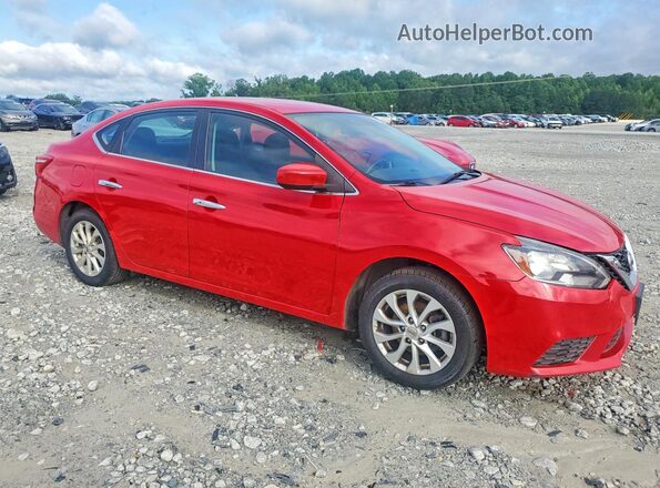 3N1AB7AP7JL649174 2018 NISSAN SENTRA Красный Передняя правая четверть