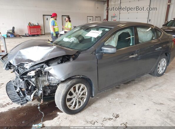 3N1AB7AP7JL655038 2018 NISSAN SENTRA Gray წინა მარცხენა ხედი სამი მეოთხედიდან