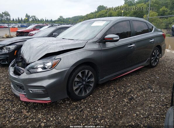 3N1AB7AP7KY213476 2019 NISSAN SENTRA Gray Front left
