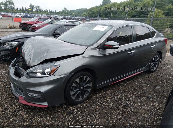 3N1AB7AP7KY213476 2019 NISSAN SENTRA Gray Rear interior view