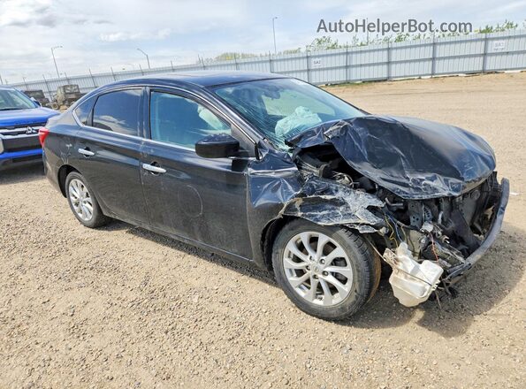 3N1AB7AP7KY215518 2019 NISSAN SENTRA Black Front right