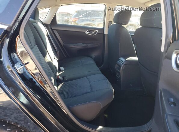 3N1AB7AP7KY297153 2019 NISSAN SENTRA Black უკანა სავარძლების ხედი