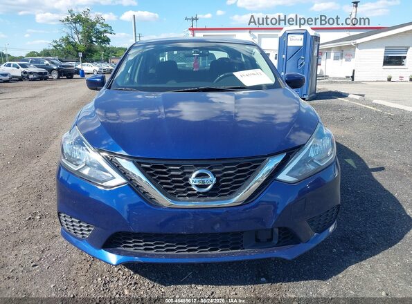 3N1AB7AP7KY299257 2019 NISSAN SENTRA Blue Widok zestawu wskaźników