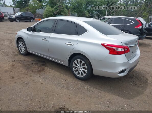 3N1AB7AP7KY313447 2019 NISSAN SENTRA Серебряный Задняя левая четверть