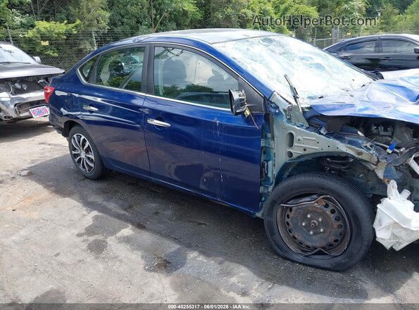 3N1AB7AP7KY317742 2019 NISSAN SENTRA Blue Вид задньої частини салону