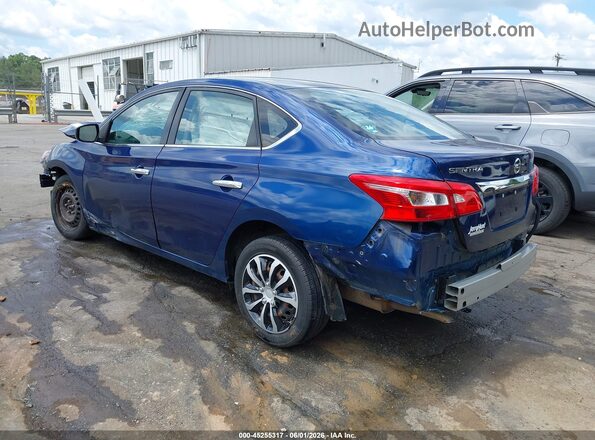 3N1AB7AP7KY317742 2019 NISSAN SENTRA Blue Задня ліва чверть
