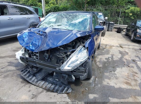 3N1AB7AP7KY317742 2019 NISSAN SENTRA Blue Вид щитка приладів