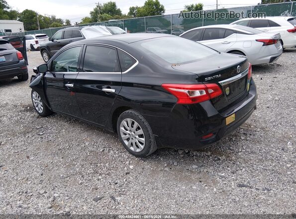 3N1AB7AP7KY328630 2019 NISSAN SENTRA Black Trasero izquierdo