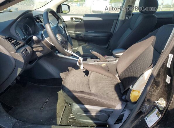 3N1AB7AP7KY339028 2019 NISSAN SENTRA Black Widok wnętrza z przodu
