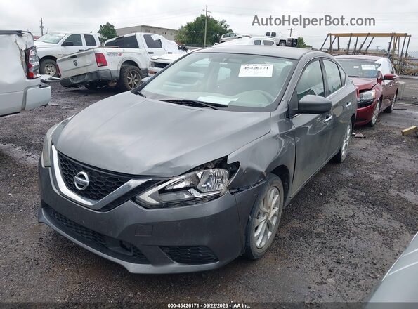 3N1AB7AP7KY369355 2019 NISSAN SENTRA Gray Передня ліва чверть