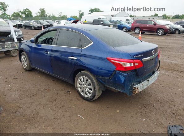 3N1AB7AP7KY370943 2019 NISSAN SENTRA Blue Задня ліва чверть