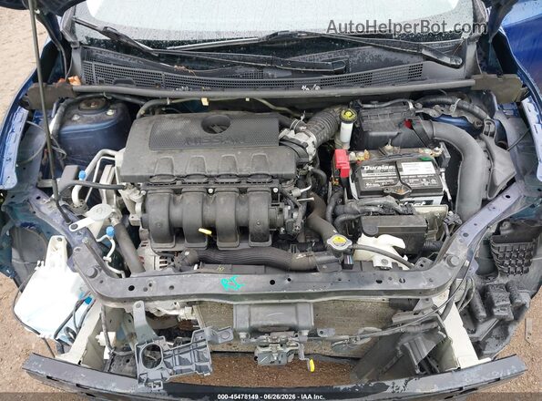 3N1AB7AP7KY370943 2019 NISSAN SENTRA Blue Вид ззаду
